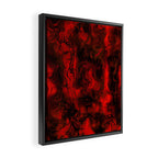Nervous Energy Grungy Abstract Art  Red And Black Framed Canvas Print Gallery Image 2
