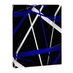 Seamless Abstract Royal Blue and White Lines Canvas Print Gallery Image 8