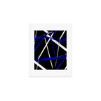 Seamless Abstract Royal Blue and White Lines Art Print Gallery Image 1