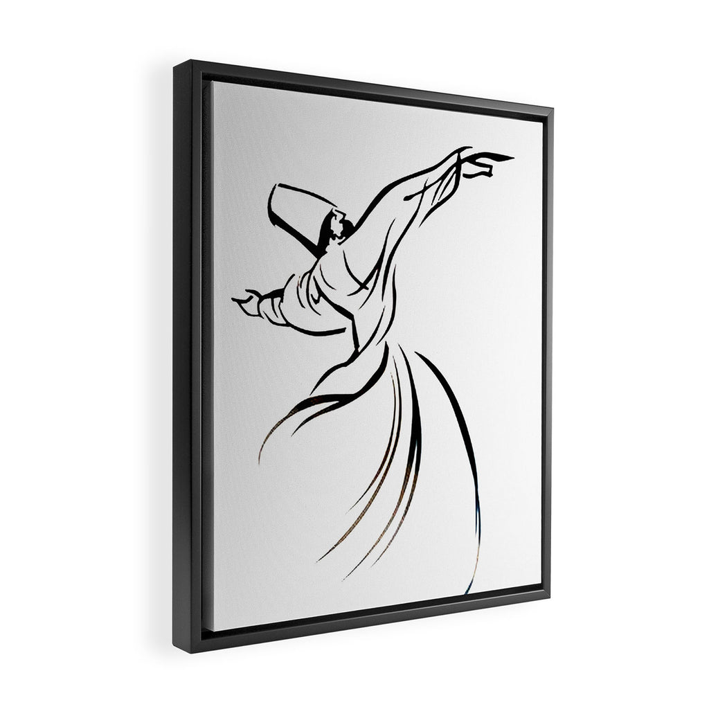 Sufi Meditation Whirling Dervish Framed Canvas Print Gallery Image 2