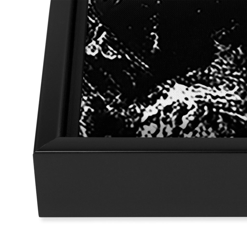 Black And White Basketball Art Framed Canvas Print Gallery Image 3