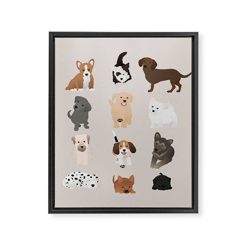 dogs Framed Canvas Print Gallery Image 3