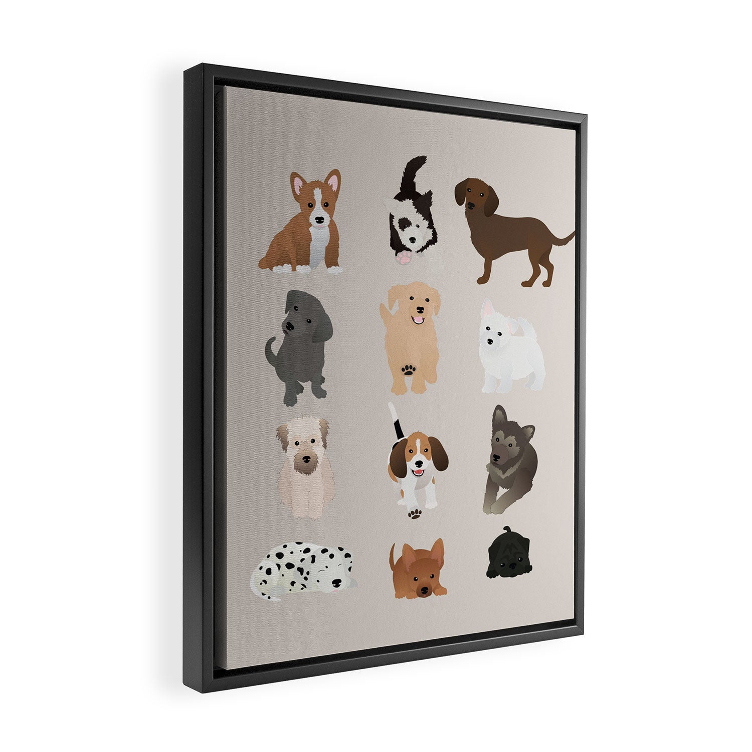dogs Framed Canvas Print Gallery Image 2