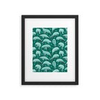 manatees (teal) Framed Art Print Gallery Image 6