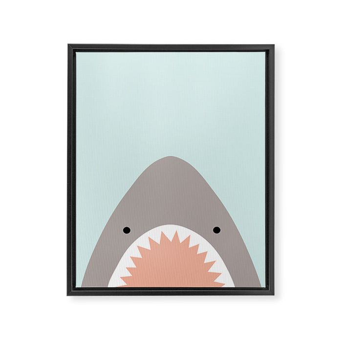 shark attack Framed Canvas Print Gallery Image 1