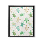 Gilded Jade & Mint Turtles Framed Canvas Print Gallery Image 6