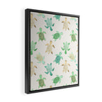 Gilded Jade & Mint Turtles Framed Canvas Print Gallery Image 2