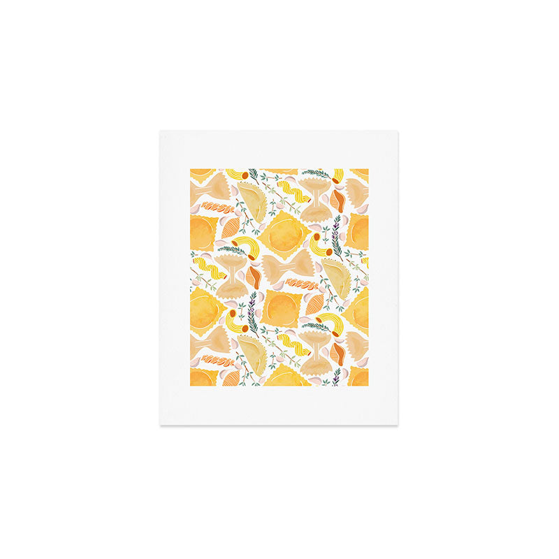 Pasta Pattern on White Art Print Gallery Image 1