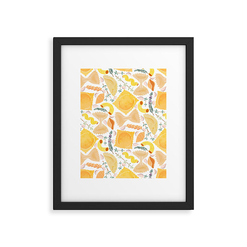 Pasta Pattern on White Framed Art Print Gallery Image 5
