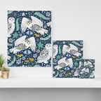 Snowy Owls on a Snowy Eve Canvas Print Gallery Image 3