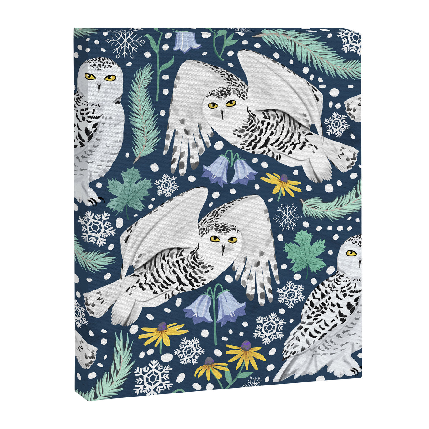 Snowy Owls on a Snowy Eve Canvas Print