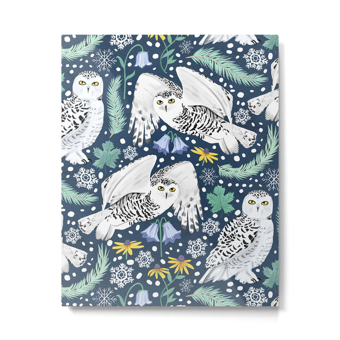 Snowy Owls on a Snowy Eve Metal Print Gallery Image 1