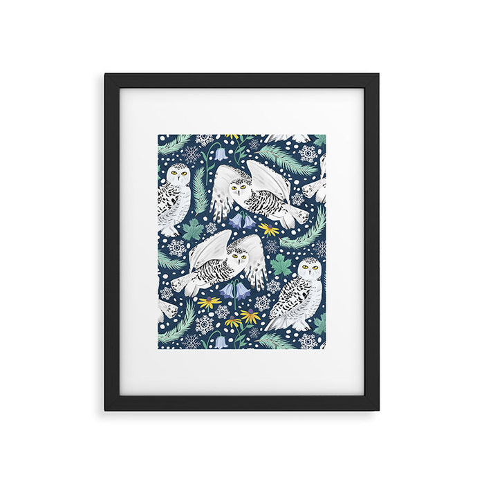 Snowy Owls on a Snowy Eve Framed Art Print Gallery Image 1