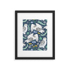 Snowy Owls on a Snowy Eve Framed Art Print Gallery Image 4