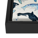 Whales, Orcas & Narwhals Framed Canvas Print Gallery Image 3