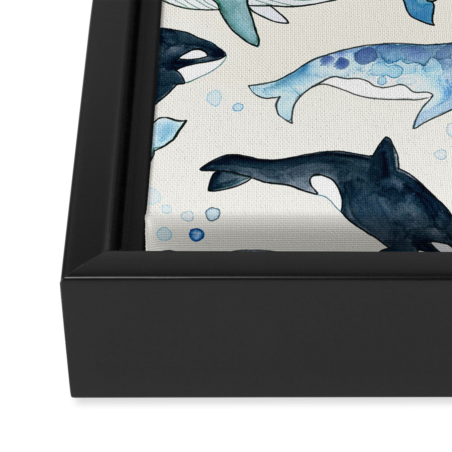Whales, Orcas & Narwhals Framed Canvas Print Gallery Image 3