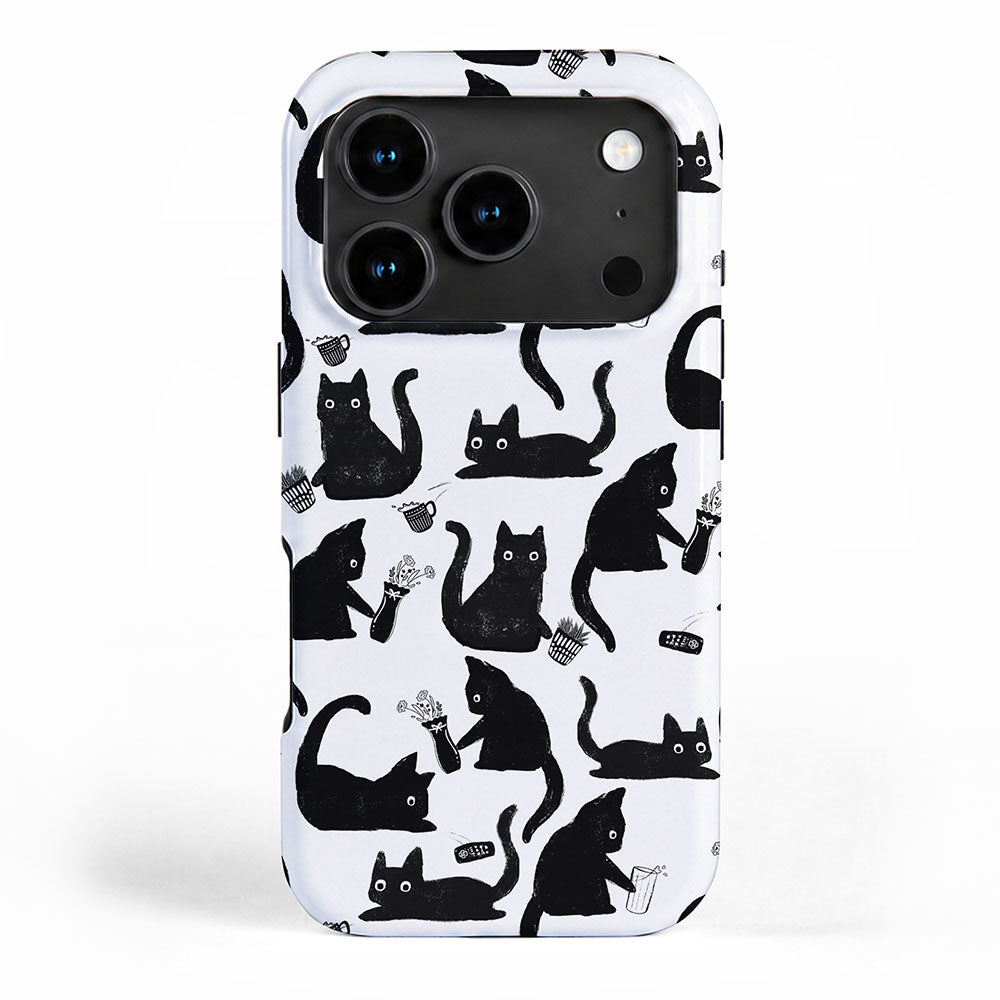 Bad Cats Knocking Stuff Over iPhone Case Gallery Image 1