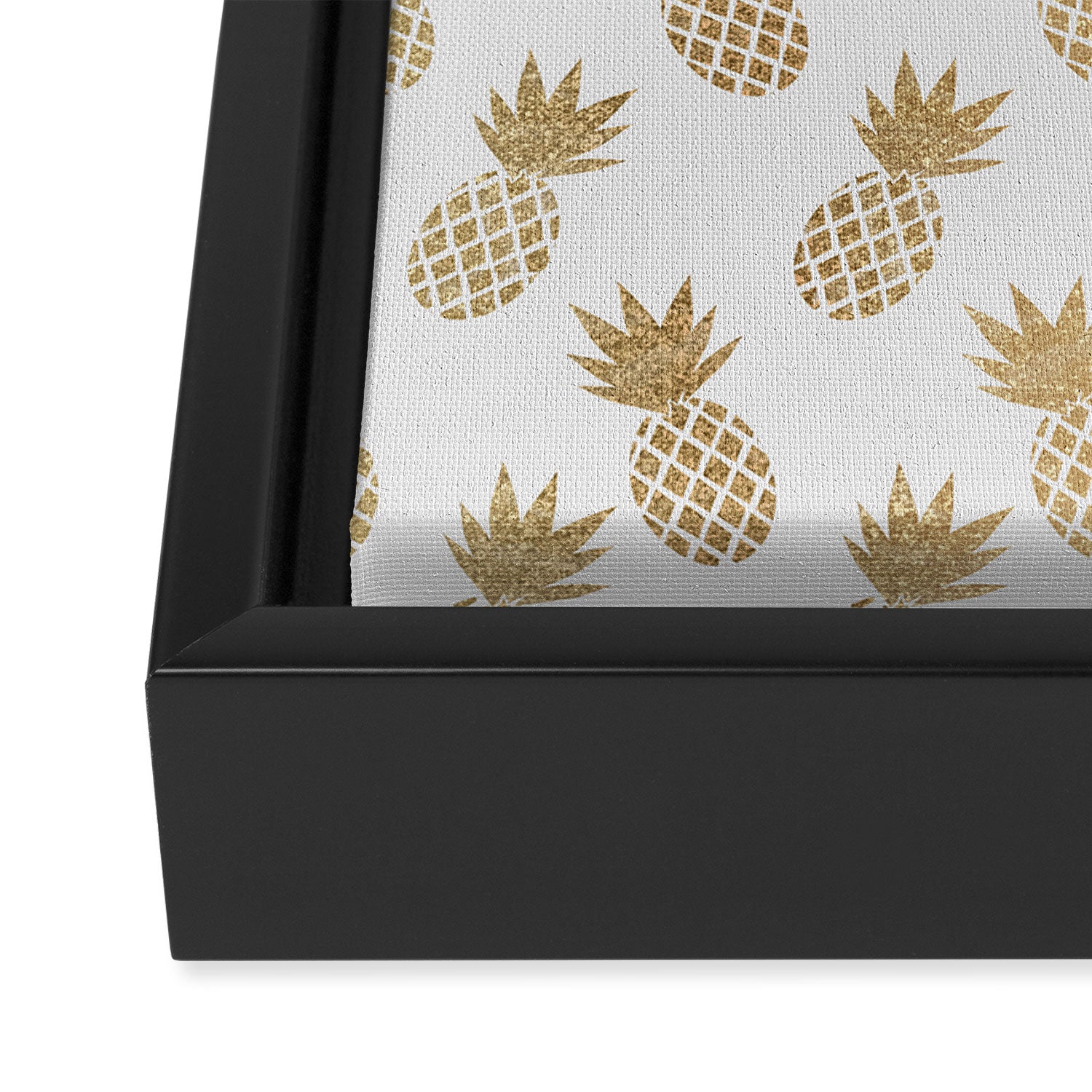Gold Pineapple Pattern Framed Canvas Print Gallery Image 3