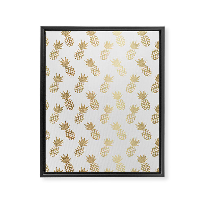 Gold Pineapple Pattern Framed Canvas Print Gallery Image 8