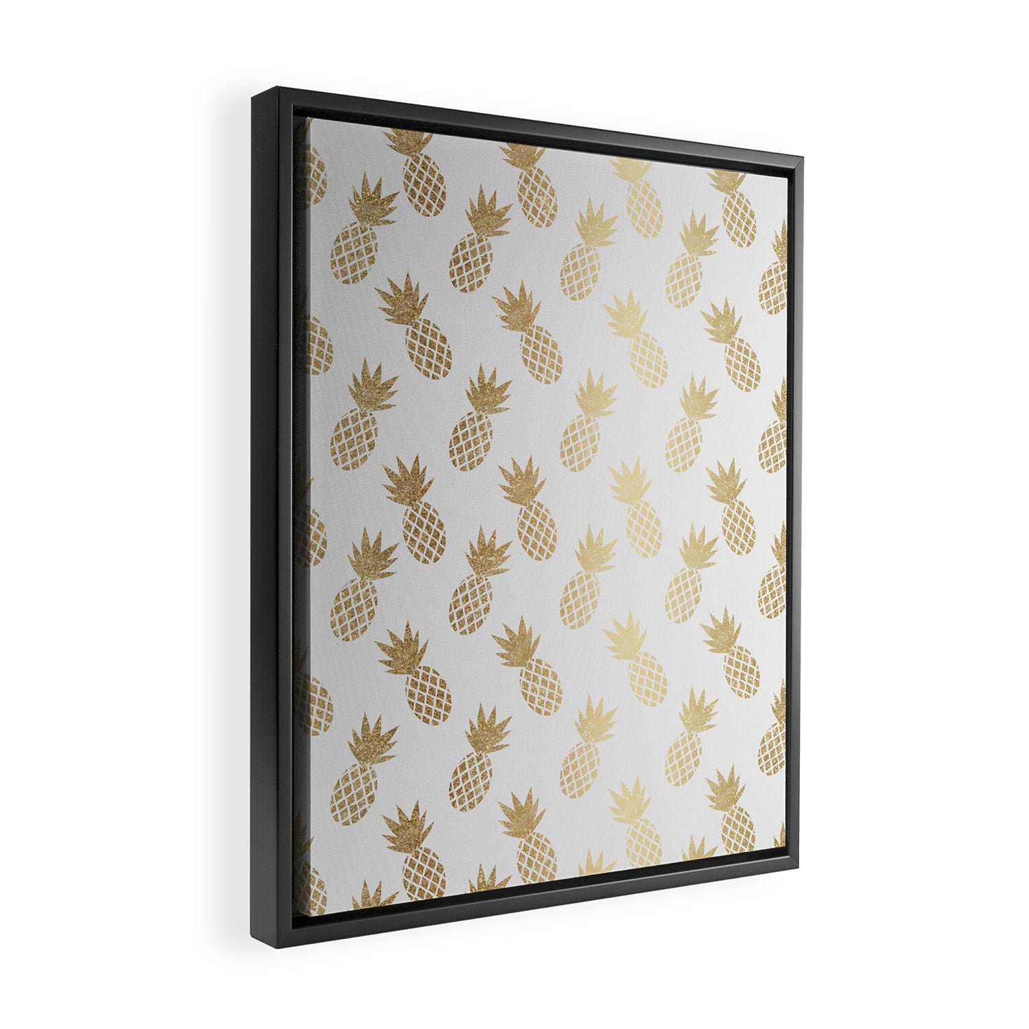 Gold Pineapple Pattern Framed Canvas Print Gallery Image 2