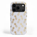 Gold Pineapple Pattern iPhone Case Gallery Image 1