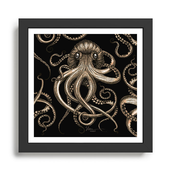Bronze Kraken Framed Art Print Gallery Image 1