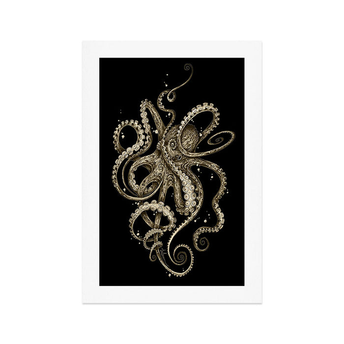 Octopsychedelia Sepia Art Print Gallery Image 1