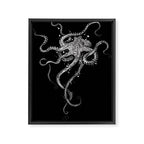 Octopus (black) Framed Canvas Print Gallery Image 6