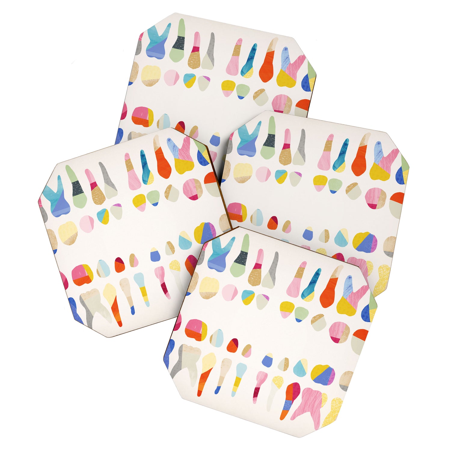 Rainbow Pediatric Dental Chart Coaster Gallery Image 1