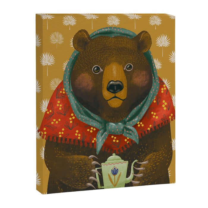 Teapot Babushka Bear Canvas Print Gallery Image 1