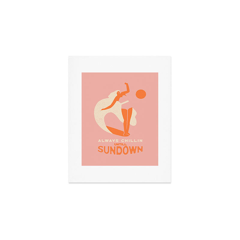 Always chillin surfer Art Print Gallery Image 1
