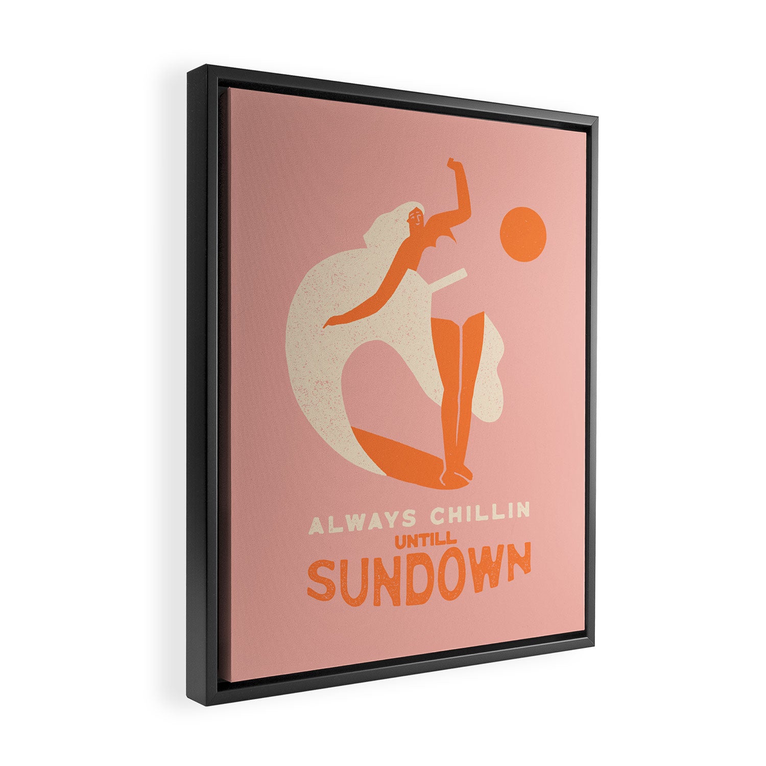 Always chillin surfer Framed Canvas Print Gallery Image 2