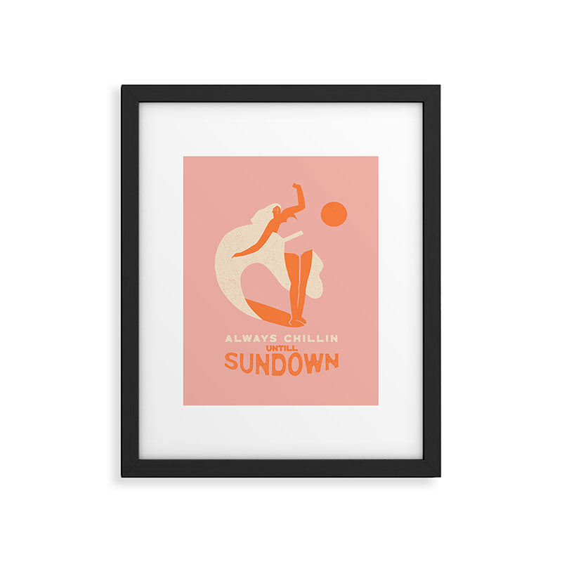Always chillin surfer Framed Art Print Gallery Image 5