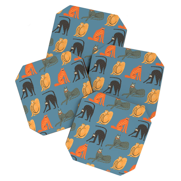 Badass gang cats Coaster Gallery Image 1
