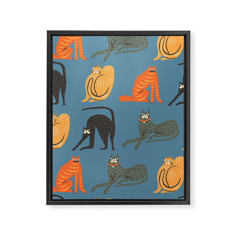 Badass gang cats Framed Canvas Print Gallery Image 8