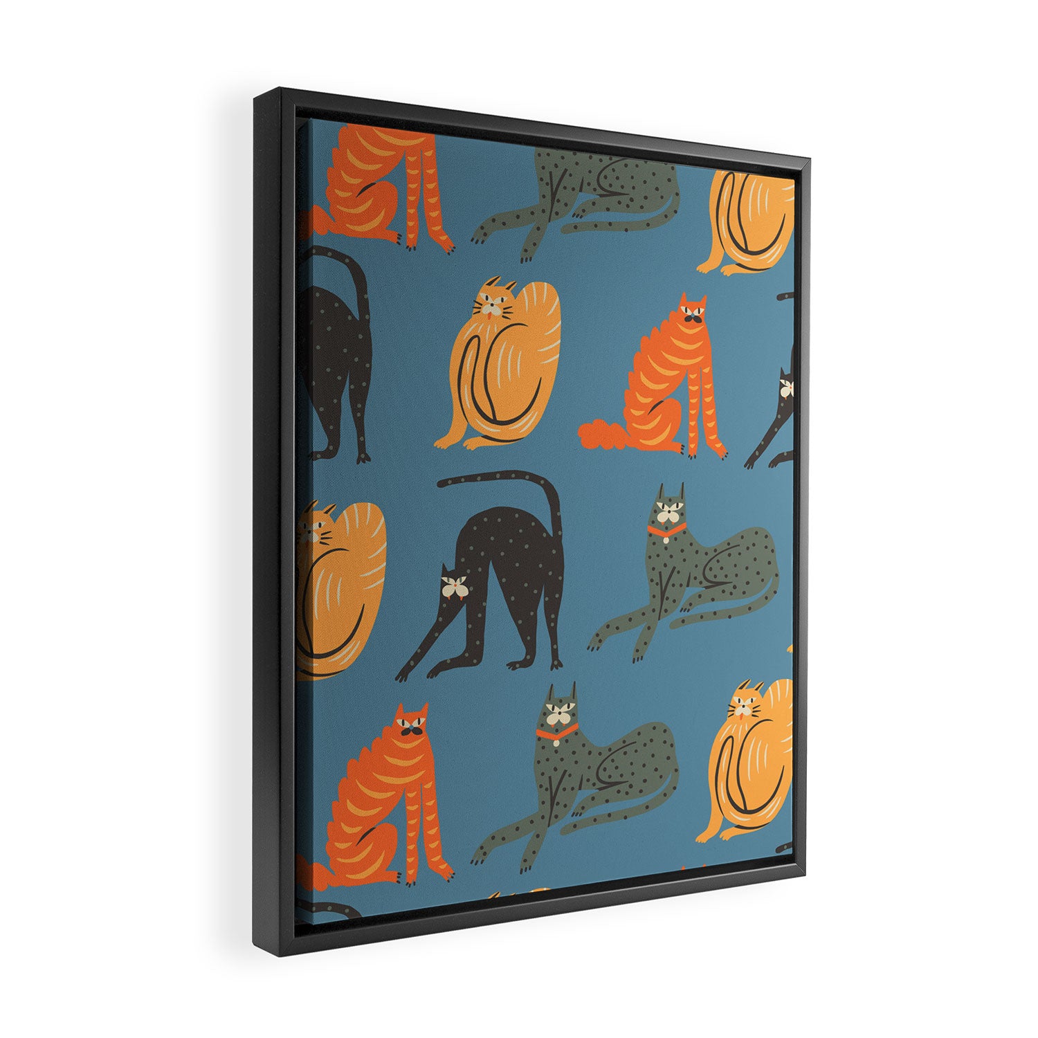 Badass gang cats Framed Canvas Print Gallery Image 2