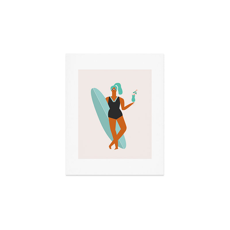 Beach girl Art Print Gallery Image 1