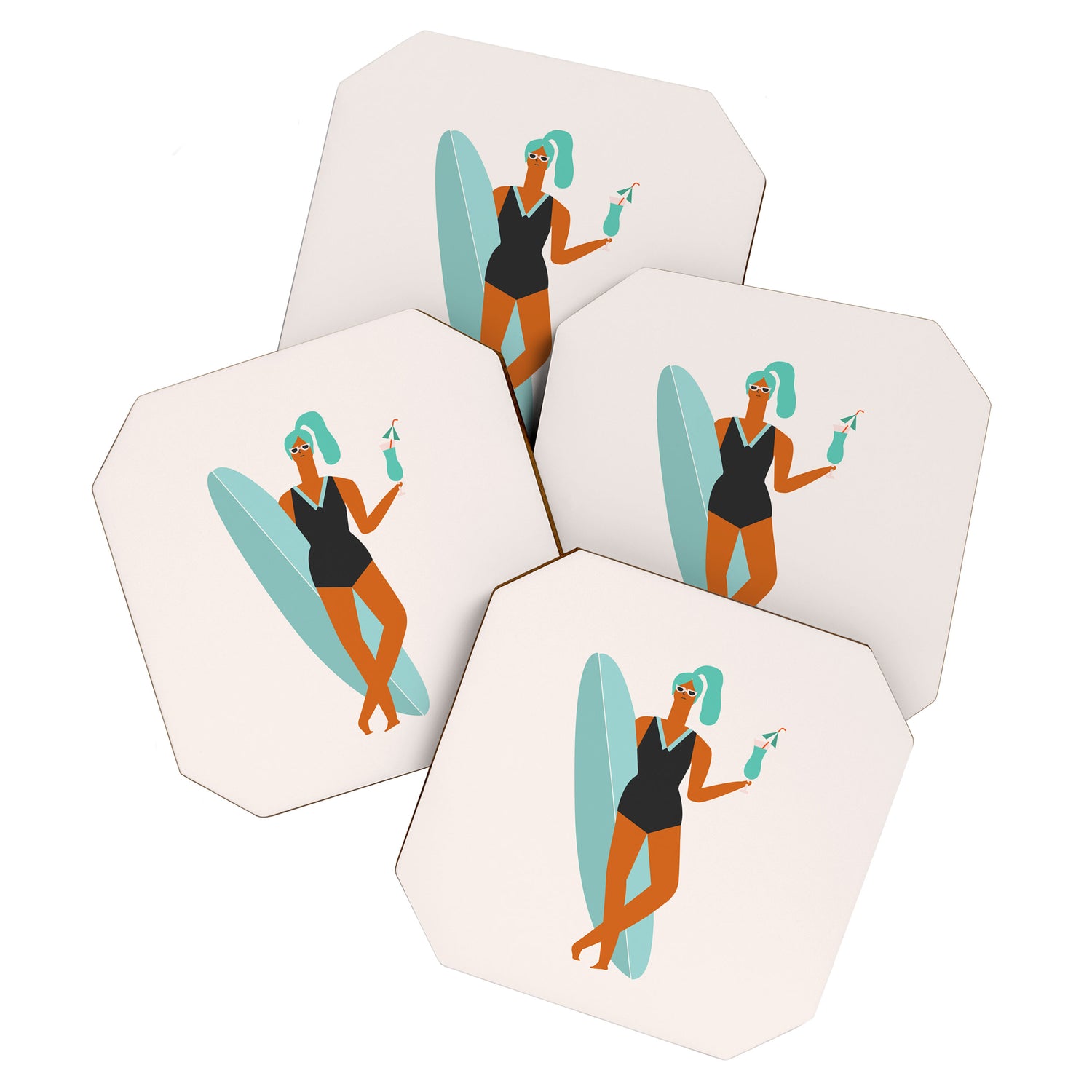 Beach girl Coaster Gallery Image 1