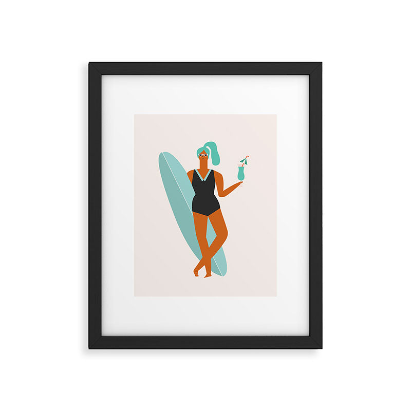Beach girl Framed Art Print Gallery Image 6
