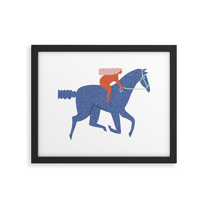 Blue horse Framed Art Print Gallery Image 1