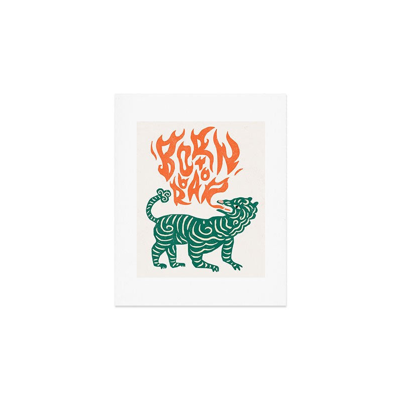 Born to roar Tiger Art Print Gallery Image 1