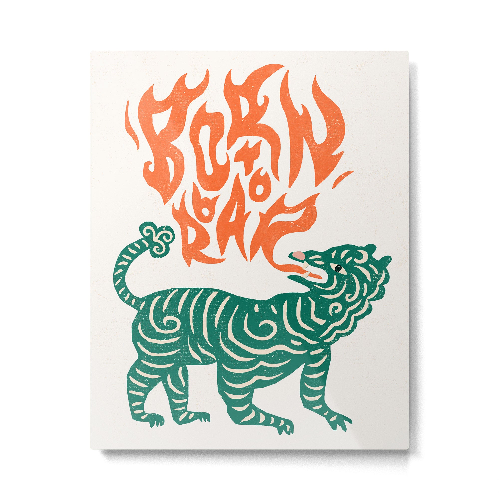 Born to roar Tiger Metal Print Gallery Image 4