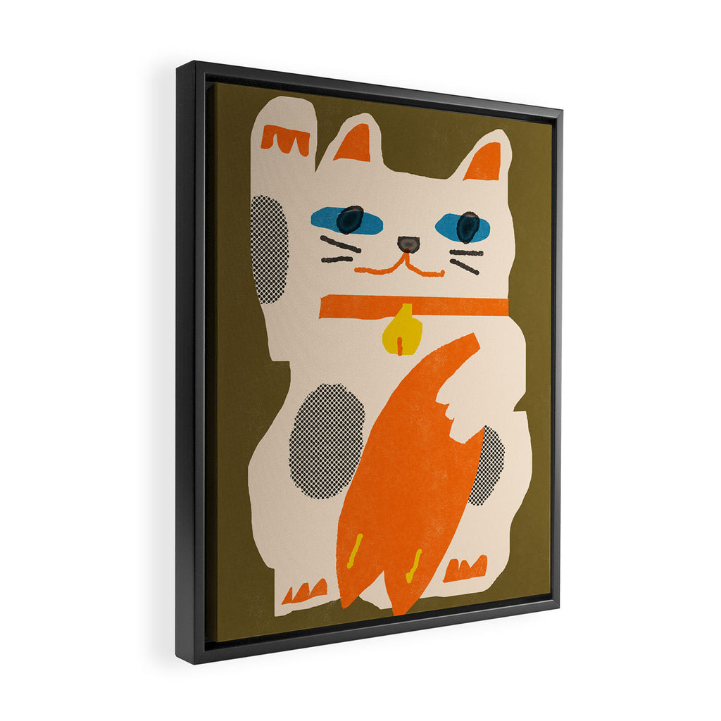 Catch the Lucky Wave 01 Framed Canvas Print Gallery Image 2
