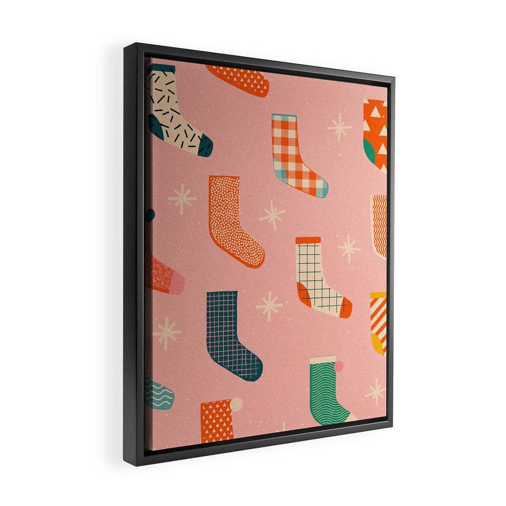 Christmas socks Framed Canvas Print Gallery Image 2