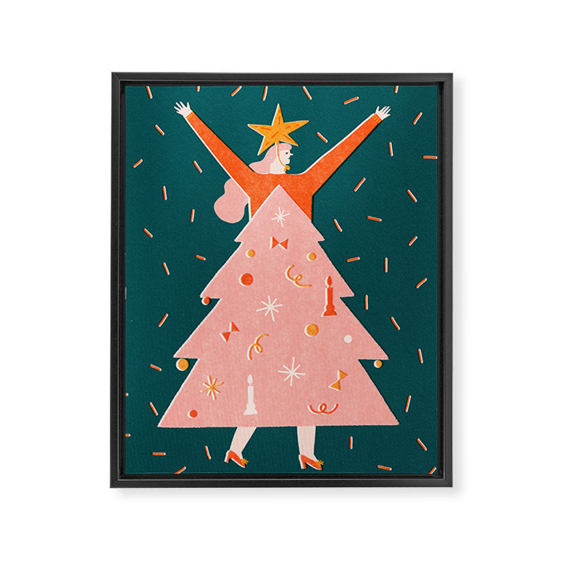 Christmas tree dress Framed Canvas Print Gallery Image 6