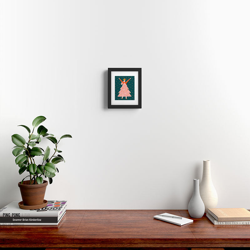 Christmas tree dress Framed Art Print Gallery Image 2