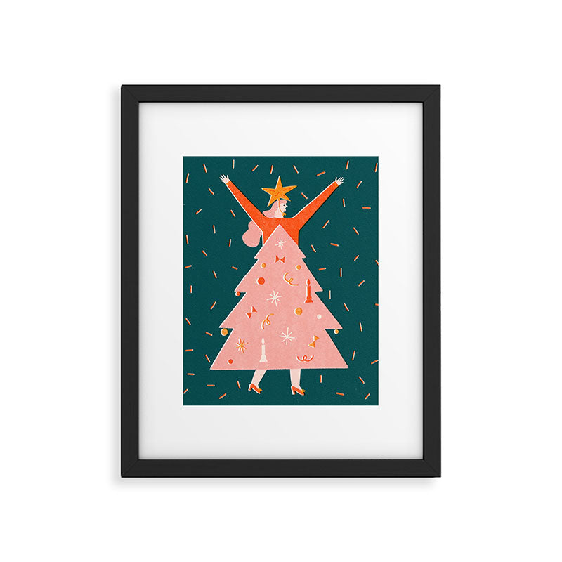 Christmas tree dress Framed Art Print Gallery Image 5