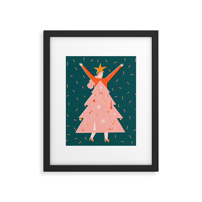 Christmas tree dress Framed Art Print Gallery Image 1