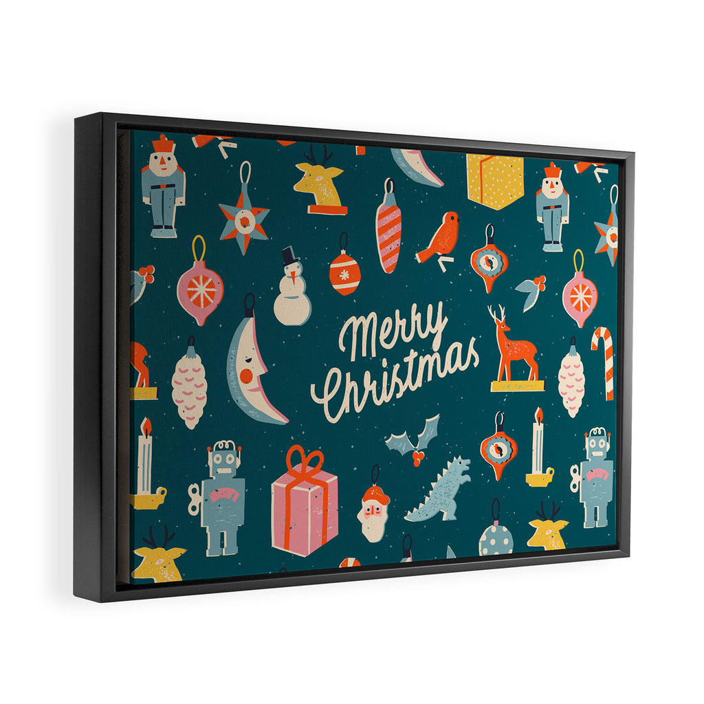 Christmas vintage toys Framed Canvas Print Gallery Image 2