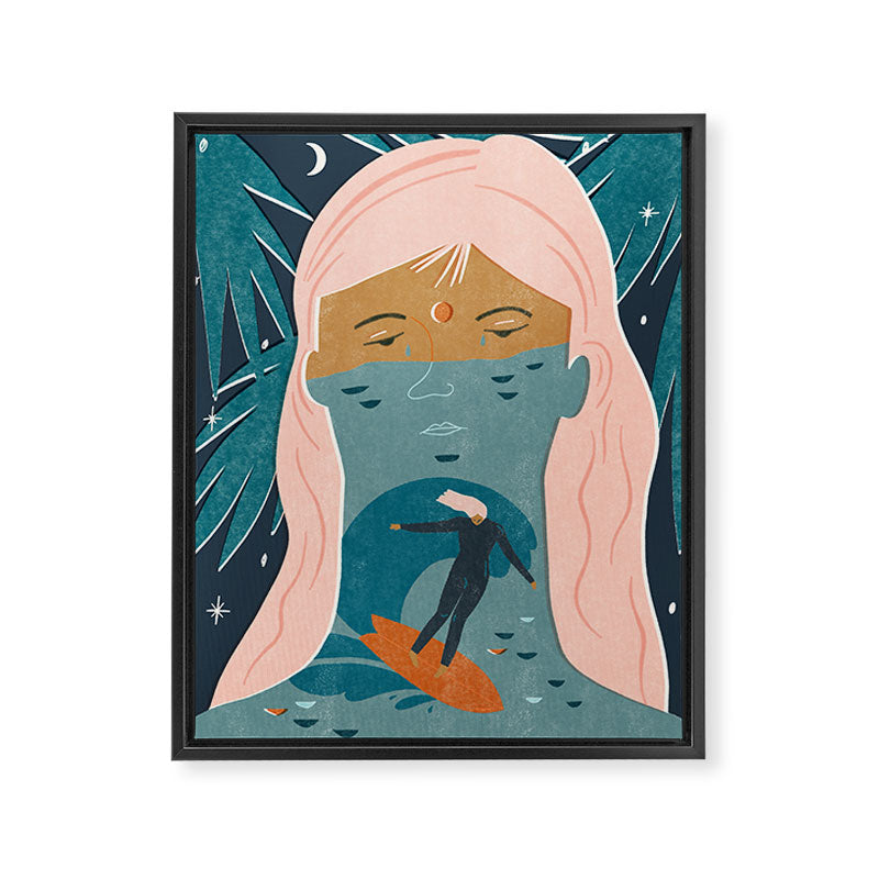 Cry me the ocean Framed Canvas Print Gallery Image 6